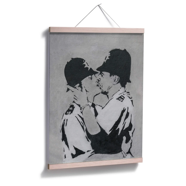 Poster Banksy - Kissing Policemen 