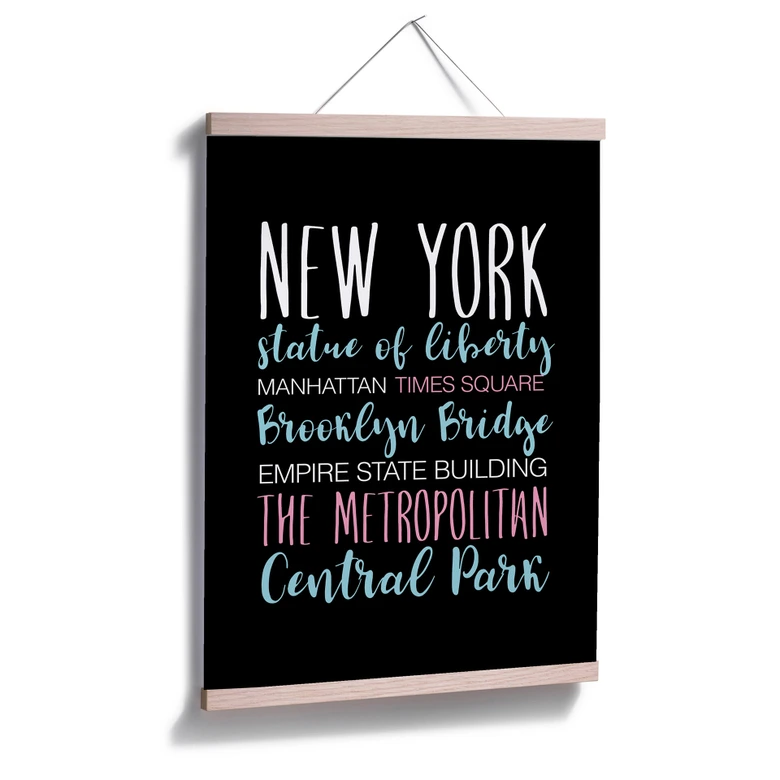 Póster New York palabras 