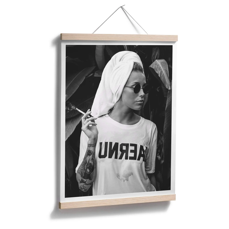 Poster - Unreal coolness zwart wit 