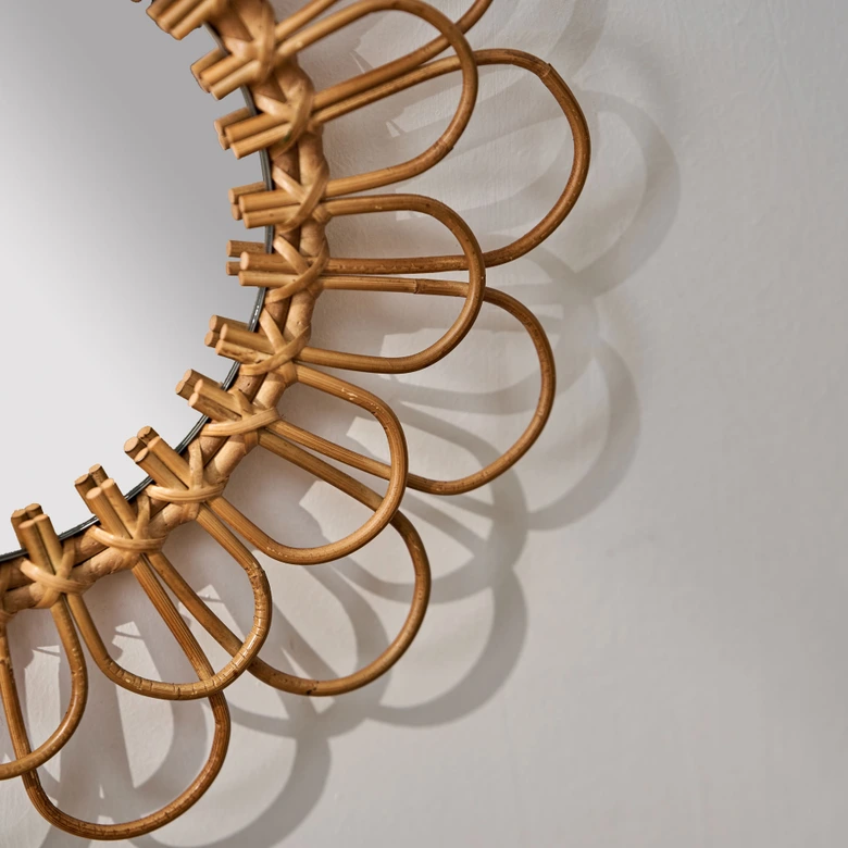 Wandspiegel rund gold Boho - Marrakesh - Ø 40 cm 