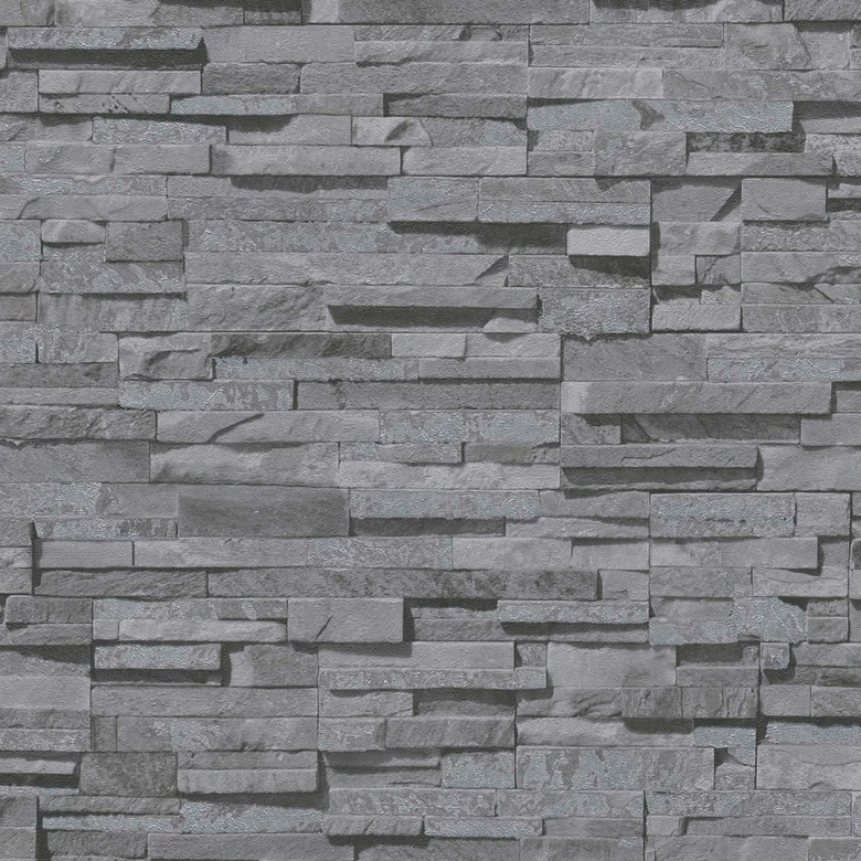 3D tapet sten utseende grå sten tapet - non-woven mönster tapet sten vägg design non-woven tapet  