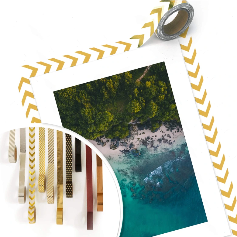 Poster Der Blick von oben: Wald und Meer 