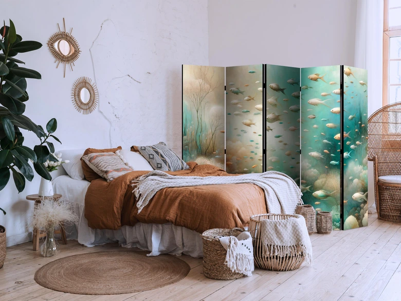 Paravent, Raumteiler freistehend, Trennwand - Spectacular Underwater Landscape 