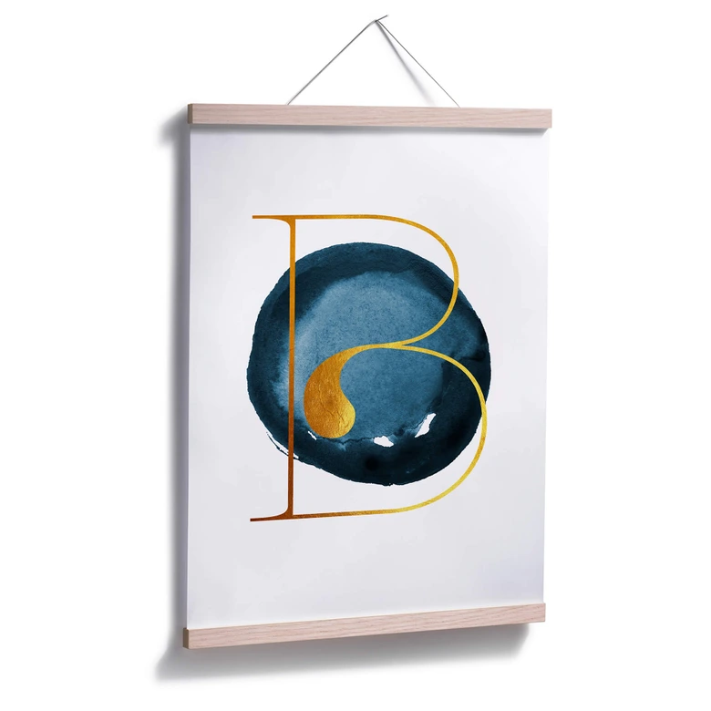 Poster – Een Gouden letter B 