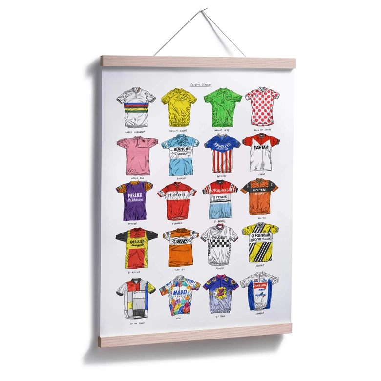 Poster Sparshott - Maillots de cyclistes 