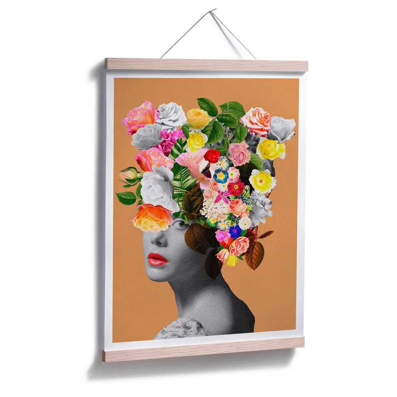 Plakat Frida Floral Studio - Pomarańczowa Dama 