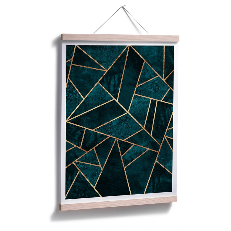 Poster Fredriksson - Blau-grüner Edelstein 