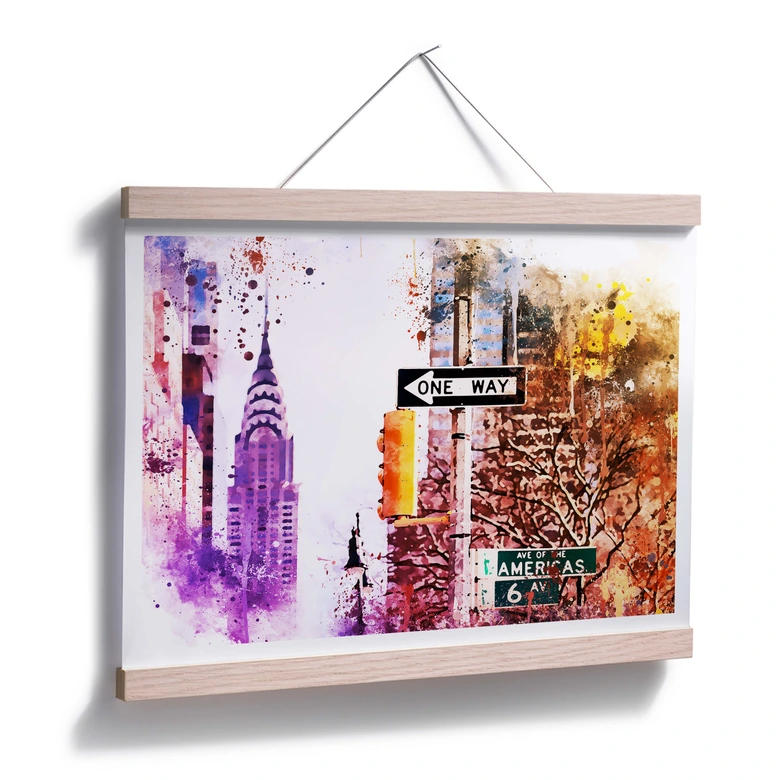Poster Hugonnard - Watercolour: The Empire State Building 