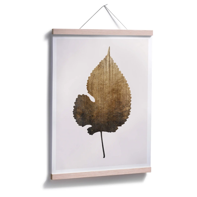 Poster Kubistika - Golden Leaf 