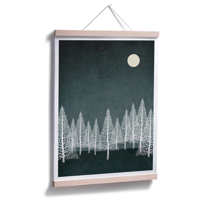 Poster Kubistika – Kleiner Wintermond 