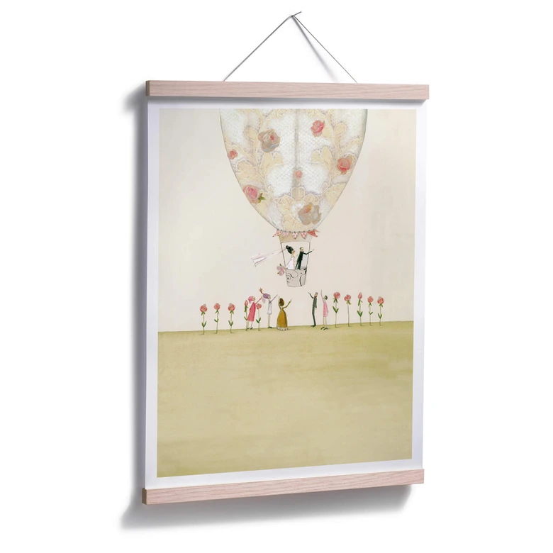 Póster Leffler - Globo de boda 