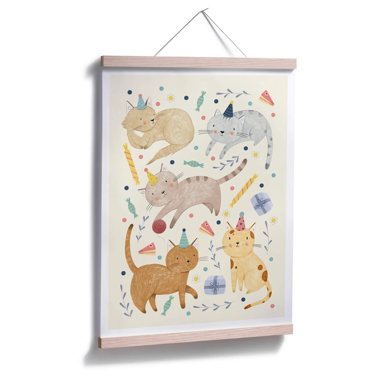 Poster Loske - Katzengeburtstag 