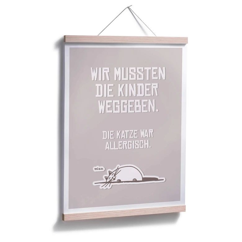 Poster Wir mussten die Kinder weggeben - Katze 