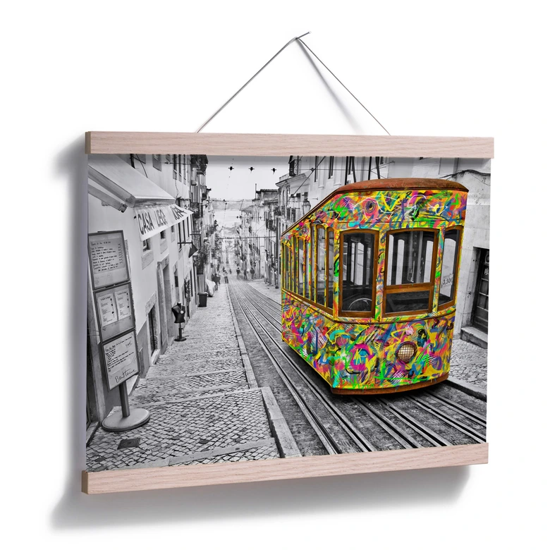 Poster Ben Heine - Tram in Lissabon 