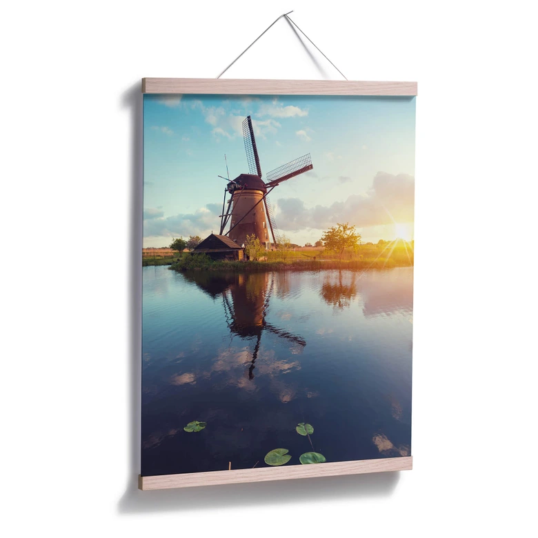 Poster Holländische Windmühle 