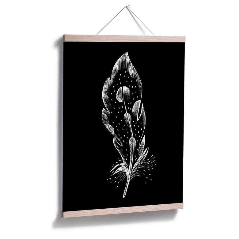 Poster - Kvilis - Feder mit Pünktchen 01 