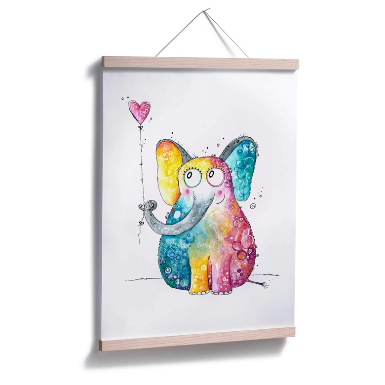 Poster Hagenmeyer - Olifant met Hart 