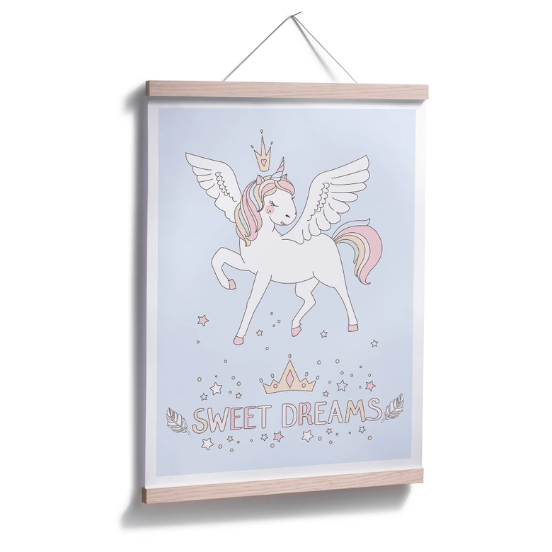 Poster Kvilis - Sweet Dreams - Einhorn mit Krone 