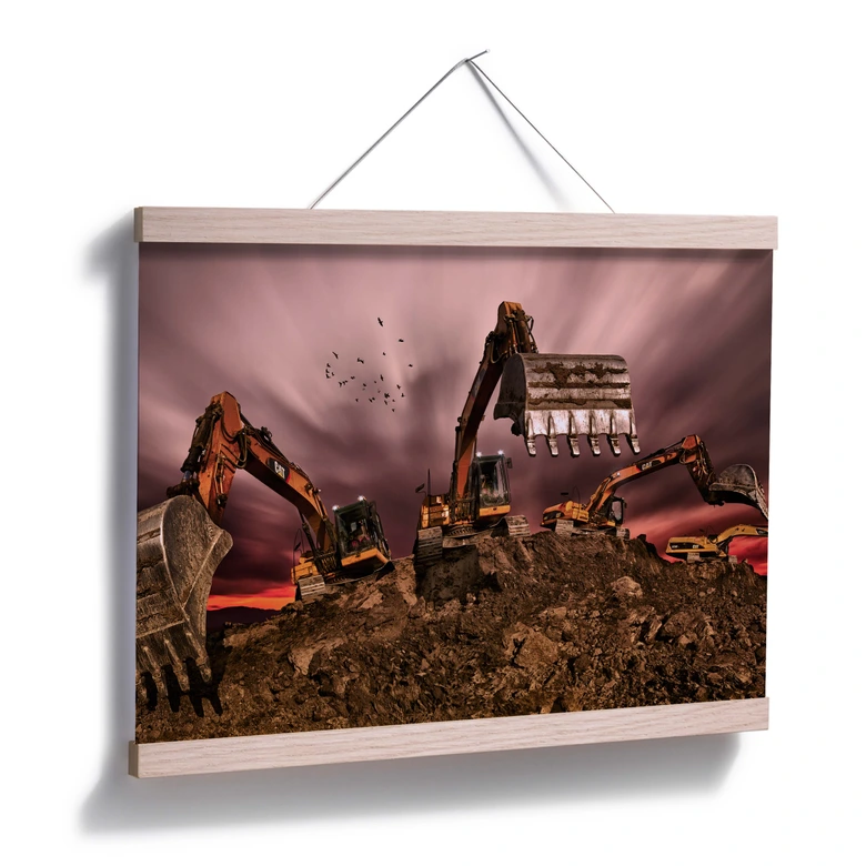 Poster Majkut - Travail de chantier 