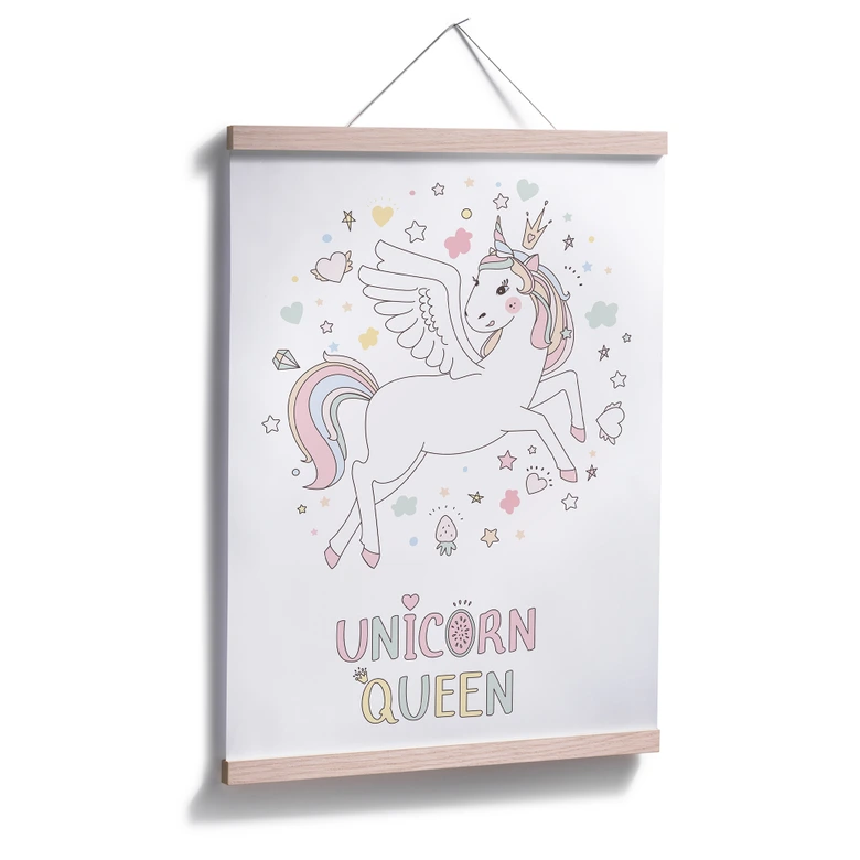 Póster Kvilis - Unicorn Queen - Unicornio con corona 