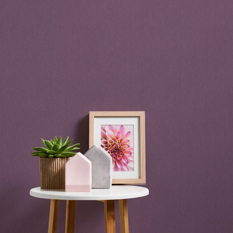 Architects Paper Vliestapete Floral Impression Unitapete einfarbig lila 