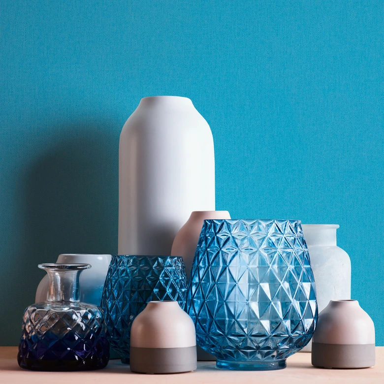 Architects Paper Vliestapete Floral Impression Unitapete einfarbig blau 