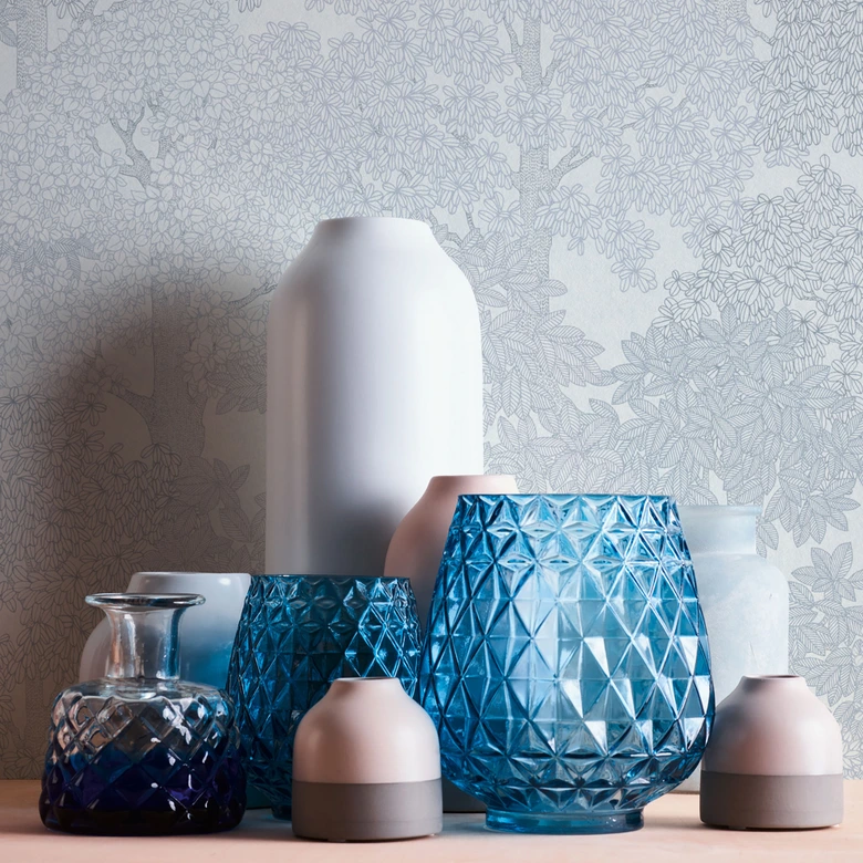 Architects Paper Floral Impression - Papier peint intissé de forêt, gris 