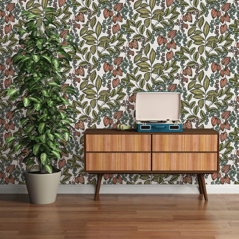 Architects Paper Vliestapete Floral Impression Blumentapete floral bunt, grün, weiß, lila, schwarz 