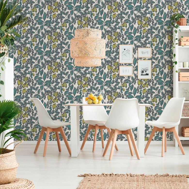 Architects Paper Vliestapete Floral Impression Blumentapete floral blau, weiß, gelb, schwarz, grau 