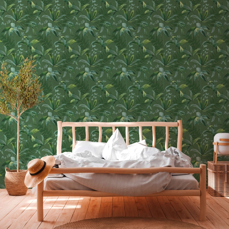 Architects Paper Vliestapete Jungle Chic Dschungeltapete Palmentapete grün 