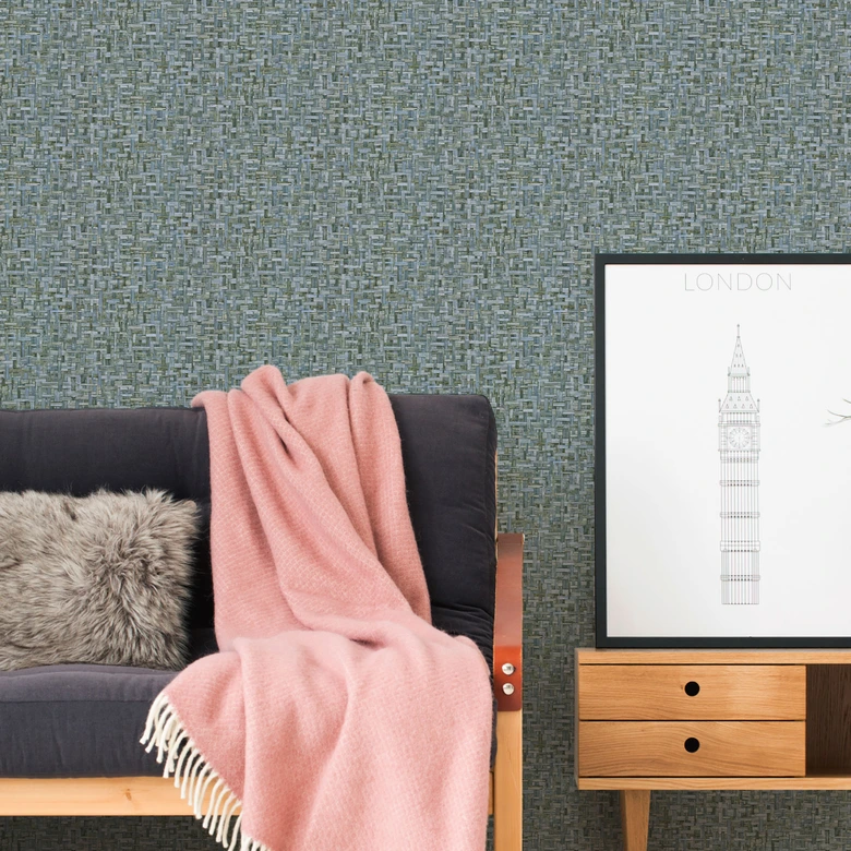 Architects Paper Jungle Chic - Papier peints effet bois, bleu 