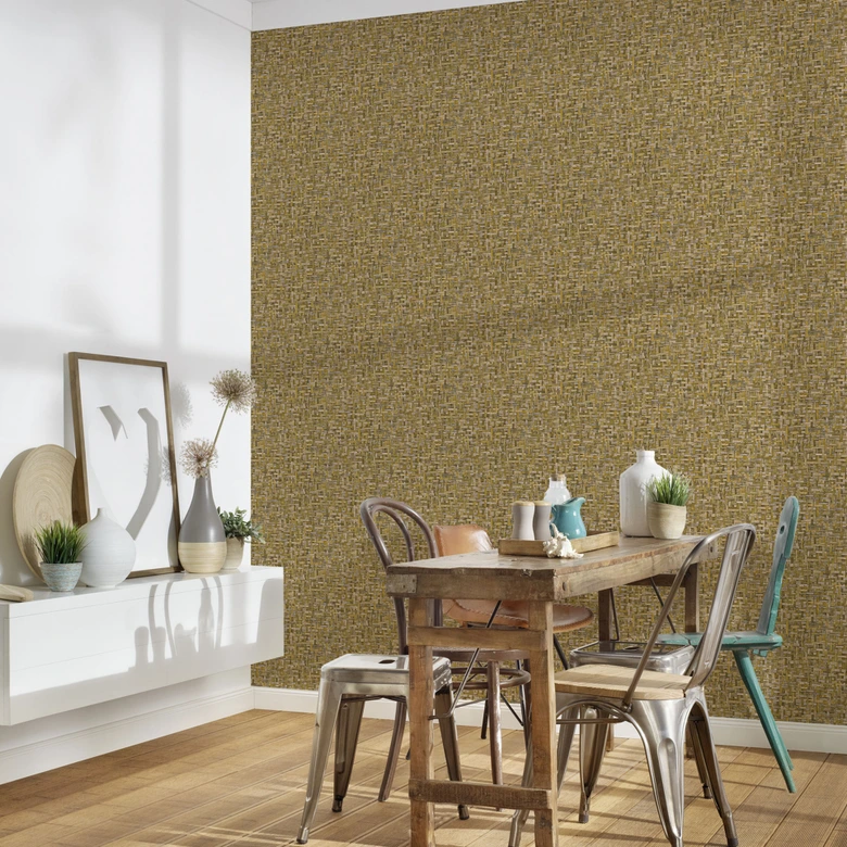 Architects Paper Vliestapete Jungle Chic Tapete in Holzoptik gelb 