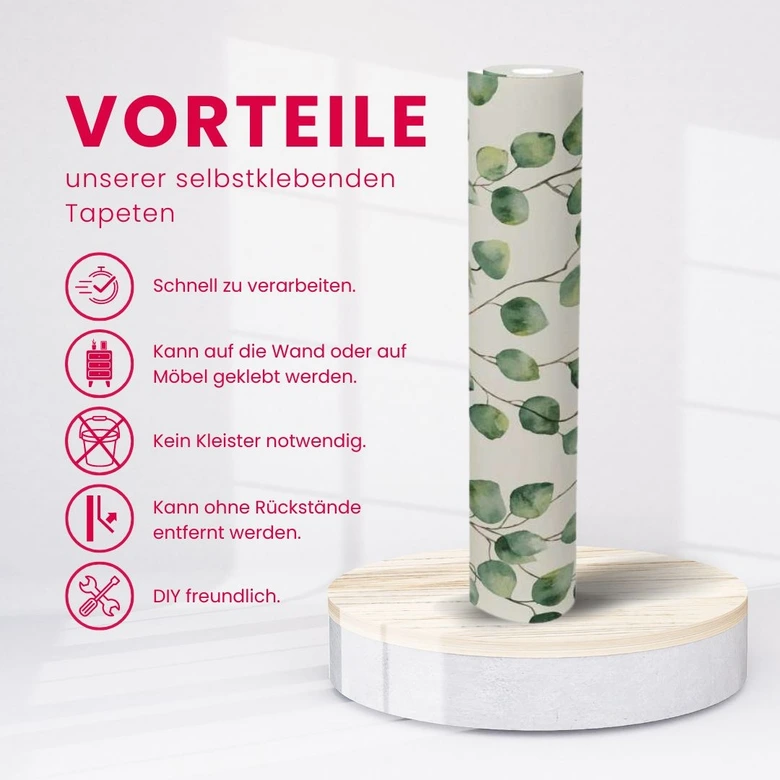 Selbstklebende Tapete & Möbelfolie - Steinoptik - Modern - hellgrau - Rolle 840x53 cm  