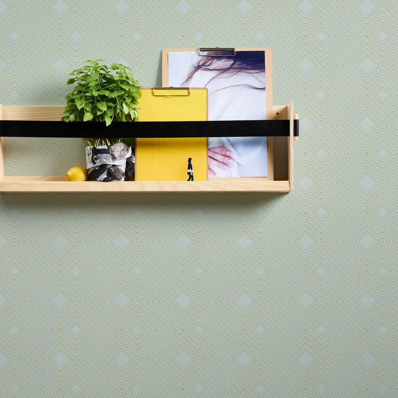 A.S. Création Attractive Papier peint intissé géométrique - or 