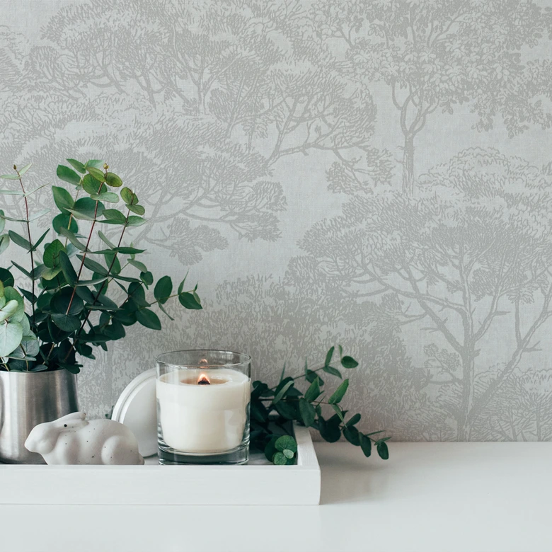 A.S. Création Cuba - Papier peint intissé de forêt, beige 