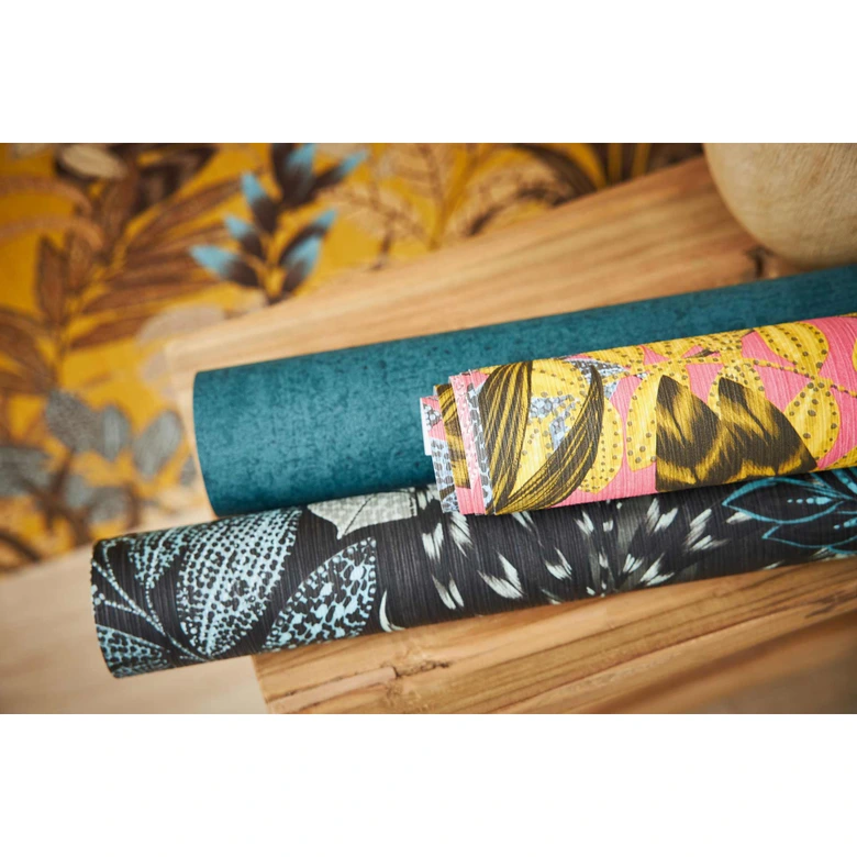 Livingwalls Metropolitan Stories 2 Nala - Cape Town Papier peint floral jungle, Vert, Noir,  