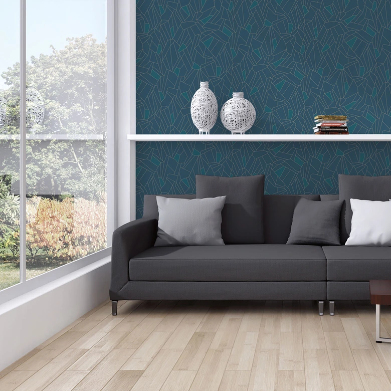 A.S. Création Vliestapete New Life geometrische Tapete blau, petrol, beige 