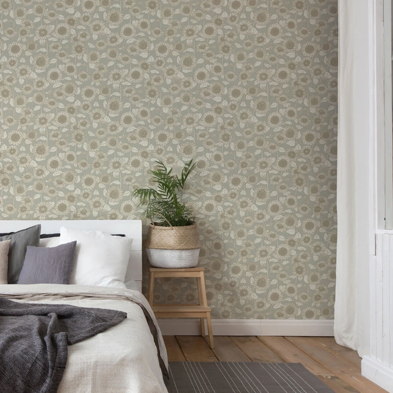 A.S. Création New Life Papier peint floral , Beige, Gris  