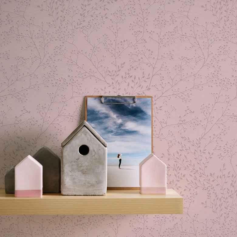 A.S. Création Trendwall 2 - Papier peint intissé fleuris, rosé 