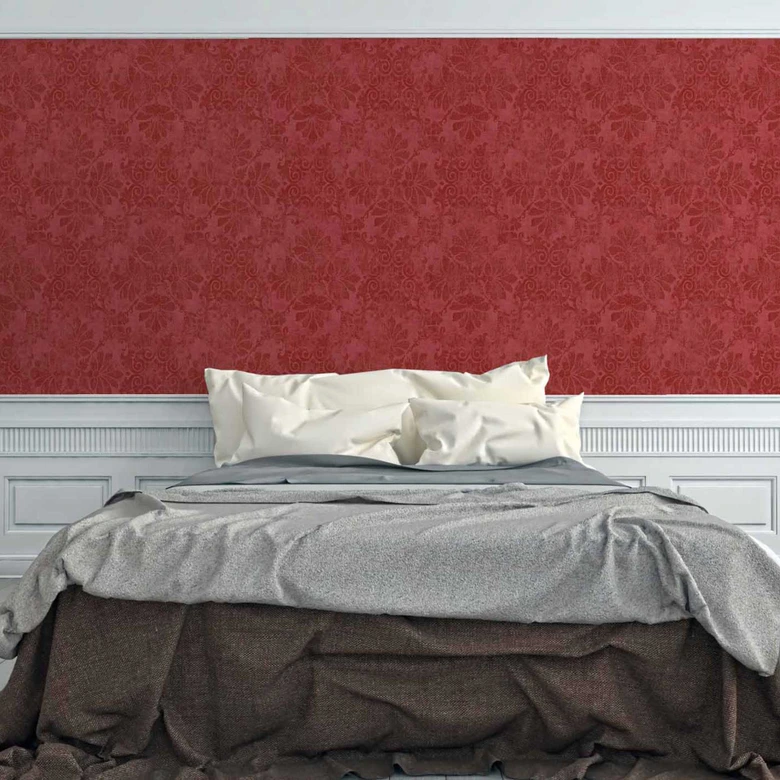A.S. Création Vliestapete Memory Barocktapete mit Ornamenten Glitzereffekt metallic, rot 