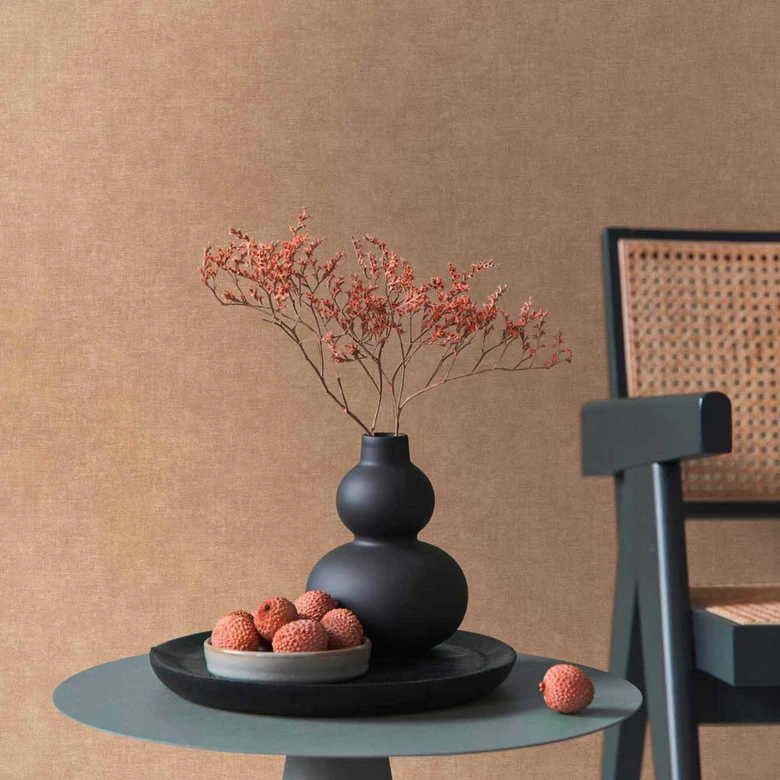 Moderne tekstureret tapet beige - hyggeligt ikke-vævet tapet 