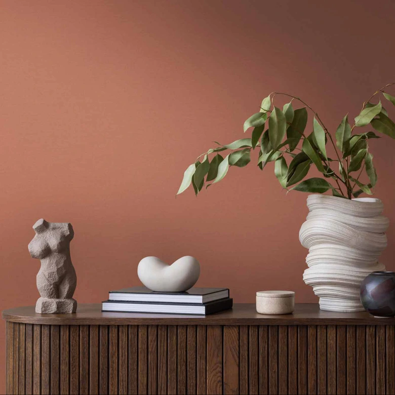 vliesbehang rood effen modern van A.S. Creation effen behang licht structuur mat 