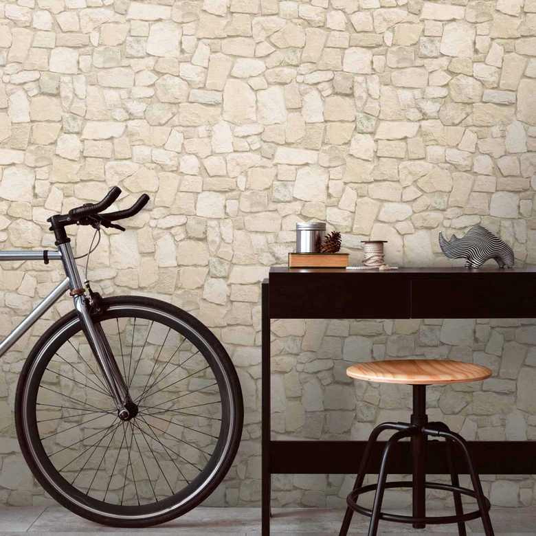 A.S. Création Il Decoro Papier peint effet brique - Beige 