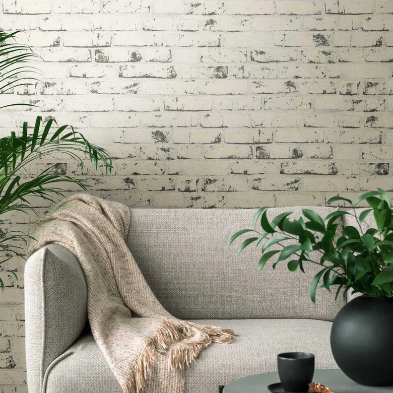 A.S. Création Best of Wood`n Stone 2nd Edition Papier peint effet brique - Gris 