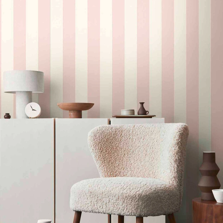 A.S. Création Vliestapete Trendwall 2 Streifentapete gestreift rosa, weiß 