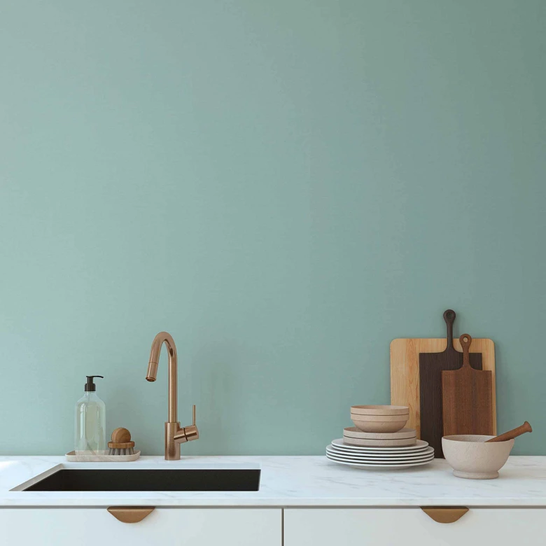 Vliestapete Mintfarben einfarbig leicht strukturiert Uni-Tapete von A.S. Creation 