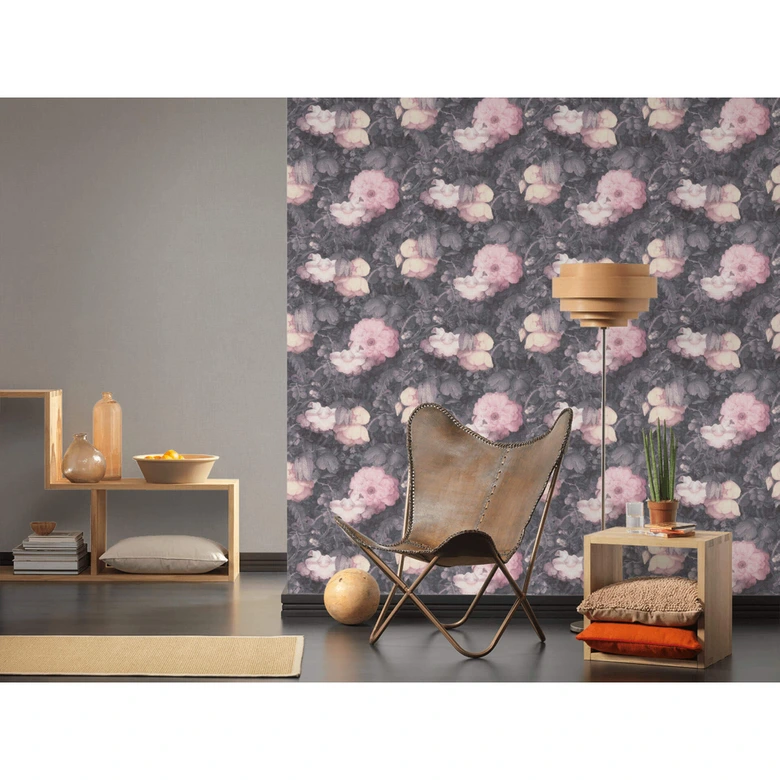 Livingwalls papier peint intissé Metropolitan Stories papier peint Anke et Daan Amsterdam gris;rose;noir 