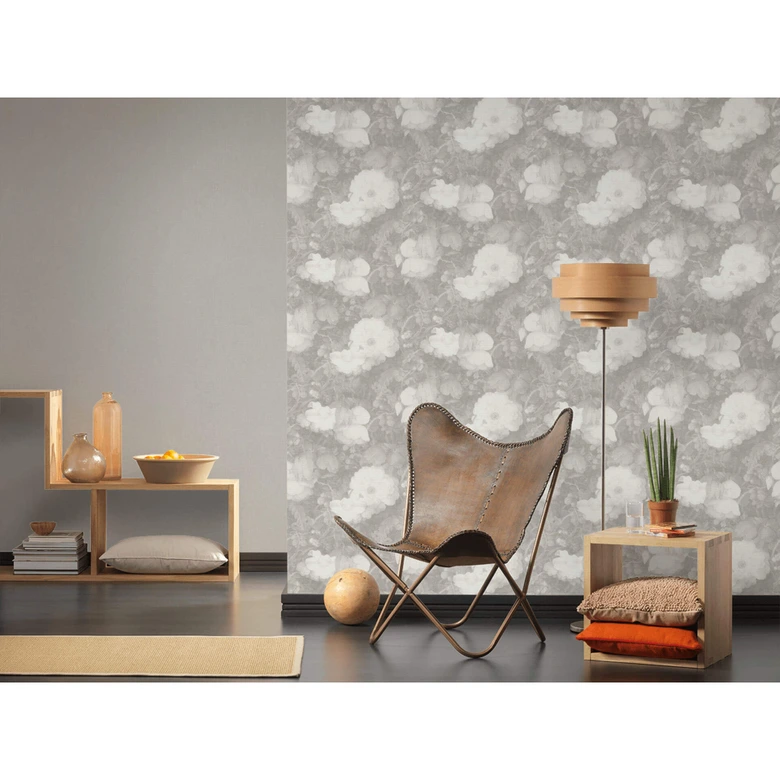 Livingwalls Vliestapete Metropolitan Stories Unitapete einfarbig grau 