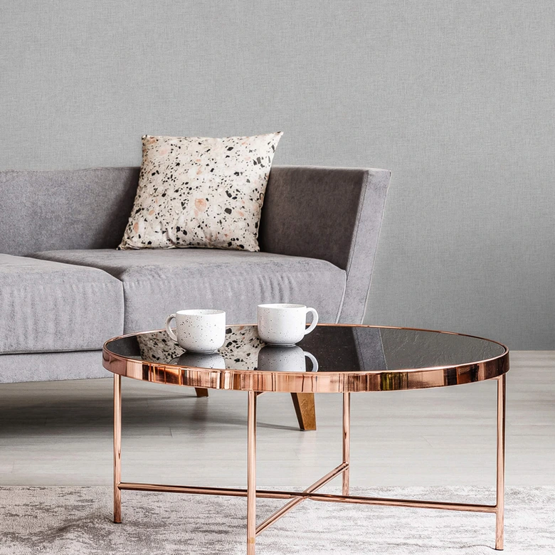 Papel pintado tejido-no tejido de Livingwall Papel pintado unitario New Walls gris liso 