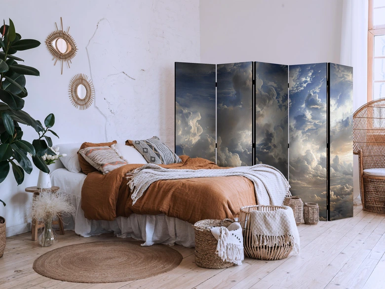 Paravent, Raumteiler freistehend, Trennwand - Golden Reflections on Clouds Foretelling Dusk 